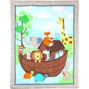 4 Pieces Jurassic Ark Crib Bedding Sets for Boys & Girls, Standard Size Crib